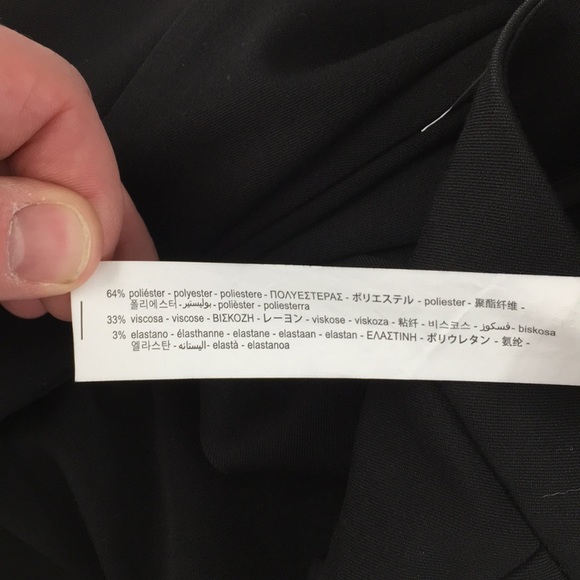 Zara Basic Black Split Hem Skinny Pants - Picture 7 of 10